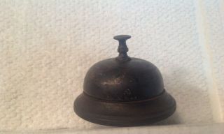 Vintage Hotel Lobby Counter Bell,  Patent June 21,  1887,  Twist To Ring Bell