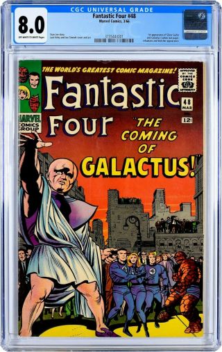 Fantastic Four 48 (1966) Cgc 8.  0,  Off - White To White Case Beauty