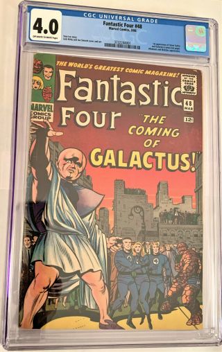 Fantastic Four 48 3/66 Cgc 4.  0 Ow/w Pgs (1st App Of Silver Surfer & Galactus)