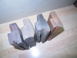 4 Vintage Wood Planes Molding Forming Profiles M Copeland A Howland & 2 More