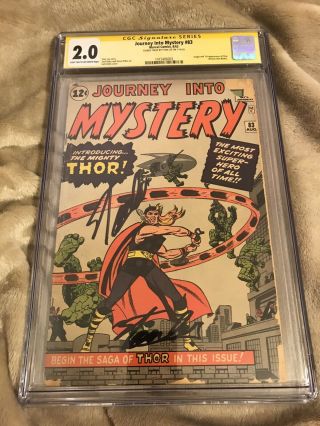 Journey Into Mystery 83 (1962,  Marvel) Cgc 2.  0 Ss Stan Lee 1st App.  Of Thor