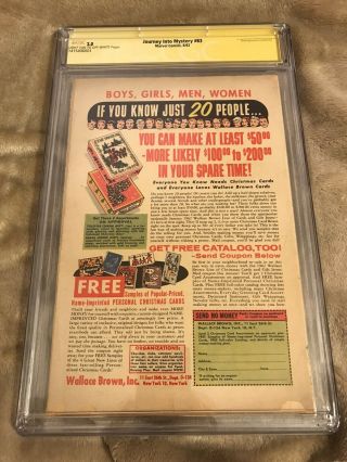 Journey into mystery 83 (1962,  Marvel) CGC 2.  0 SS Stan Lee 1st App.  of Thor 2
