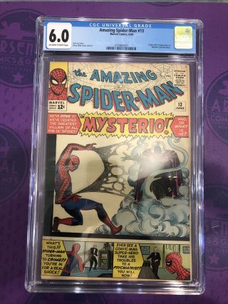 Spider - Man 13 ⚠cgc 6.  0⚠ ‼️origin And 1st Appearance Of Mysterio‼️marvel