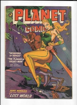Planet Comics 66 Cgc 5.  0 Maurice Whitman Cover 1952 Fiction House