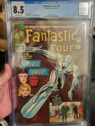 Fantastic Four 50 Cgc 8.  5 05/1966 Classic Silver Surfer Cover 1970075004