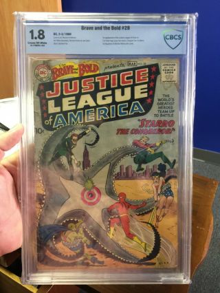 Brave And The Bold 28 Cbcs 1.  8 Dc 1960 1st Justice League Of America Jla