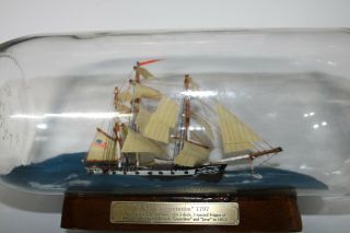 Vintage Ship In A Bottle Uss Constitution - 1797 " Old Ironsides "