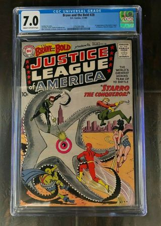 Brave And The Bold 28 - Cgc 7.  0 Dc Comic 1st Appearance Justice League America