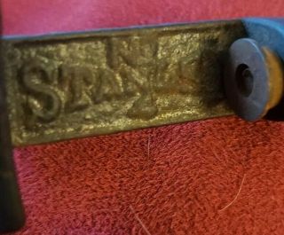 Antique Early Stanley No.  4 Cast Iron Clamp On Trammel Point