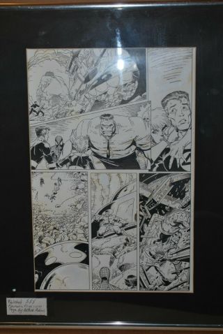 Art Adams Fantastic Four 349 Pg 15 Hulk Spiderman Wolverine Ghost Rider