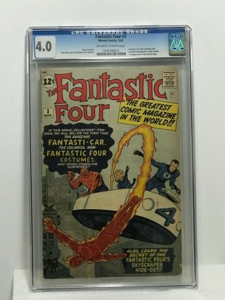 Fantastic Four 3 Cgc 4.  0 O/w To White Pages - 1st Appearance Of Miracle Man