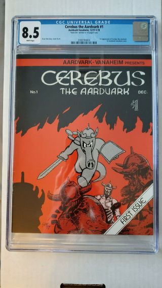 Cerebus The Aardvark 1 Cgc 8.  5,  1st Cerebus,  Dave Sim -