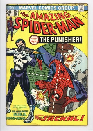 Spider - Man 129 Vol 1 Upper Mid Grade 1st App Of The Punisher