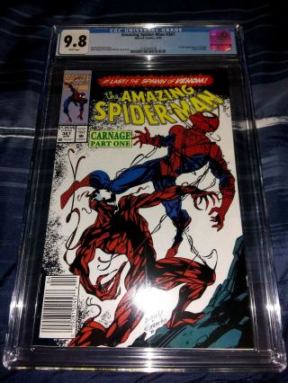 Newsstand Spider - Man 361 Cgc 9.  8 1st Carnage Spiderman Newstand Venom