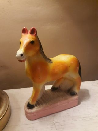 Vintage Chalkware Chalk Ware Horse Carnival Prize 6.  5 Inches