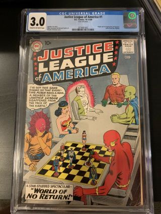 Justice League Of America 1 Cgc 3.  0 Dc 1960 Sa Key Jla Origin & 1st Despero