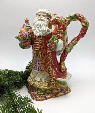 Fitz And Floyd Christmas Classic Renaissance Santa Teapot