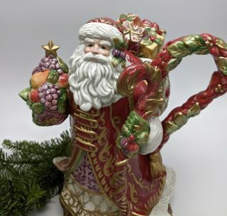 Fitz and Floyd Christmas Classic Renaissance Santa Teapot 2