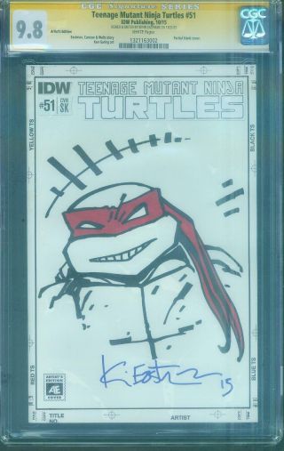 Teenage Mutant Ninja Turtles 51 Cgc Ss 9.  8 Eastman Sketch 4 Book Ae Set