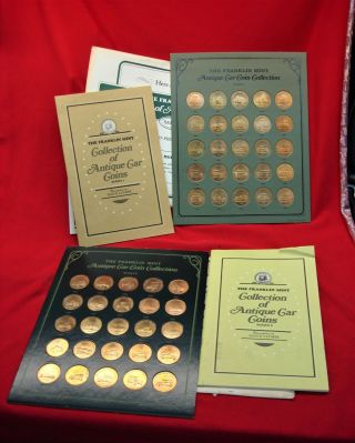 1968 & 60 Sunoco / Franklin Ser.  1 & 2 Antique Car Coins - Neat & Complete