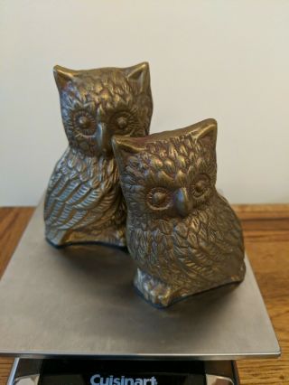 Vintage Owls (2) Heavy Brass J.  C.  Penney