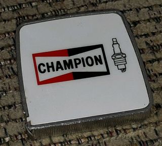 Vintage Champion Spark Plugs Tape Measuring Tool Lufkin Made In Usa Promo Toledo