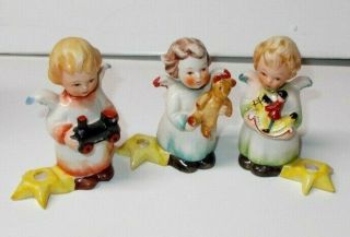 3 Vintage Goebel Hummels Little Angels Candle Holders