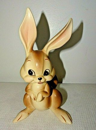 Vintage 1960 Josef Originals Ceramic Easter Bunny Rabbit Figurine - Floppy Ears