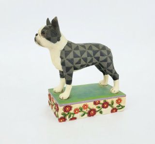 Jim Shore " Charlei " Boston Terrier Dog Figurine 4007 497 From 2006