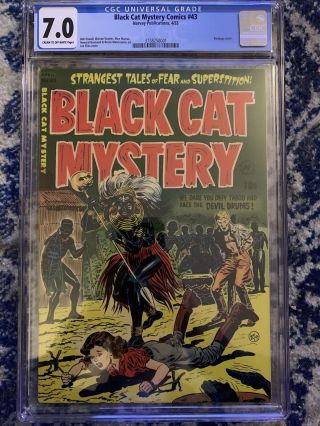 Black Cat Mystery Comics 43 - Cgc 7.  0 - Cr/ow