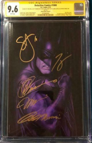 Jim Lee Scott Snyder Cgc 9.  6 Signed Detective Comics 1000 Batman Joker Alex Ross