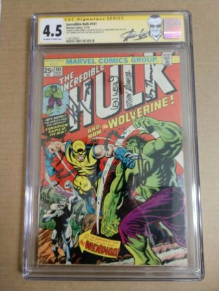 The Incredible Hulk 181 Cgc 4.  5 Signed By 5 Guys.  " The Holy Grail ".  One On A.