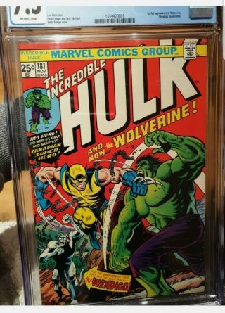 Incredible Hulk 181 Vf - Cgc 7.  5 - 1st Wolverine Bronze Age Red Hot Mega Key