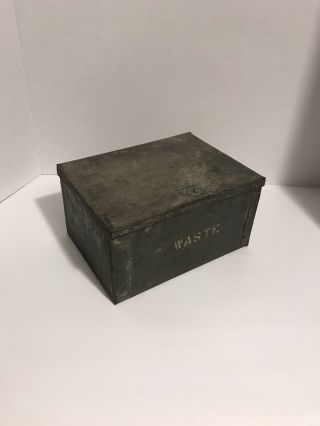 Vintage Hand Made Riveted Metal Part Bin Hardware Industrial Storage Cabinet Box