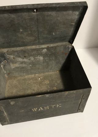 Vintage Hand Made Riveted Metal Part Bin Hardware Industrial Storage Cabinet Box 2