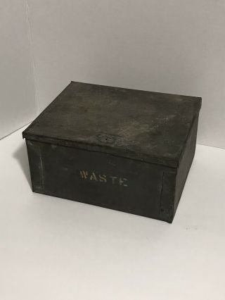 Vintage Hand Made Riveted Metal Part Bin Hardware Industrial Storage Cabinet Box 3