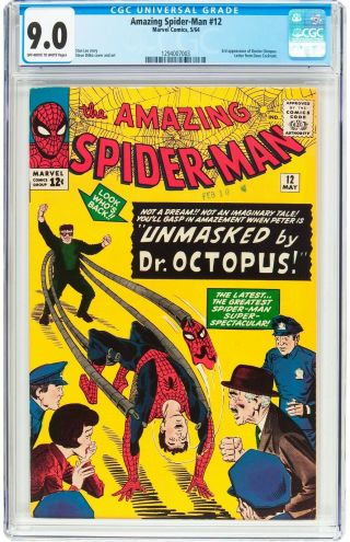 The Spider - Man 12 (may 1964,  Marvel Comics) Cgc 9.  0 Vf/nm Dr.  Octopus
