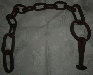 Vintage Hand Forged Iron Chain – 25 Inches