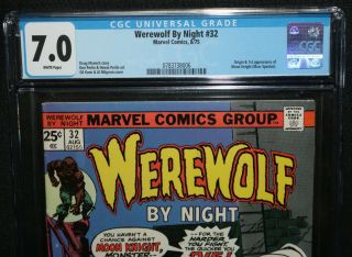 Werewolf by Night 32 - Origin & 1st App of Moon Knight - CGC Grade 7.  0 - 1975 2