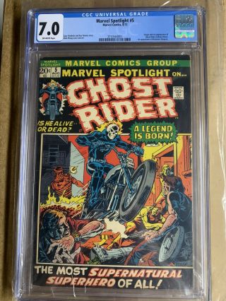 Marvel Spotlight 5 Cgc 7.  0 Ow - Wh Pg 1st Ghost Rider Johnny Blaze Grail Hot Book