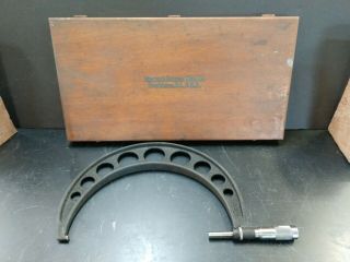 Vintage Brown & Sharpe 72 Micrometer 7 To 8” W/wooden Case
