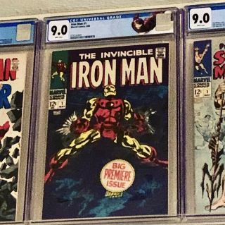 Iron Man 1 (may 1968) Cgc 9.  0 ❄️white❄️ Pages - Wrap & Centering
