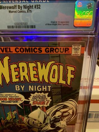 Werewolf by Night 32 - Origin & 1st App of Moon Knight - CGC Grade 7.  0 - 1975 5