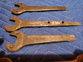 4 Vintage Delaval Cream Separator Wrenches 3 with flathead screwdriver/ open end 3