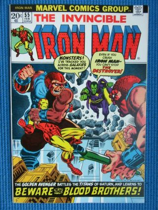 Invincible Iron Man 55 - (nm) - 1st Thanos,  Drax,  B.  Brothers,  Starlin,