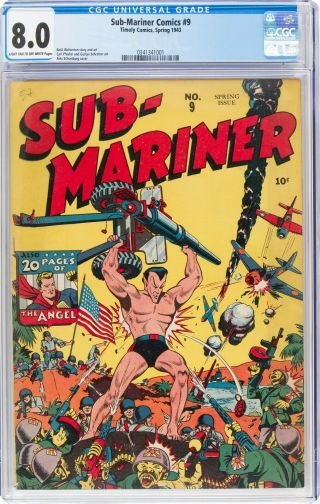 Sub - Mariner Comics 9 Cgc 8.  0 Sub - Mariner Vs Japanese Wwii Cover Cgc 034134100