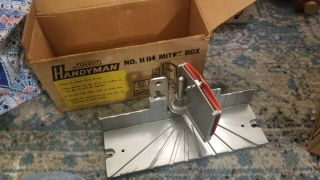 Vintage Metal Stanley Handyman Mitre Box H114 - - Made In Usa
