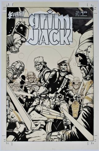 1985 Grimjack 7 Timothy Truman Art Cover And Complete 20 Page Story