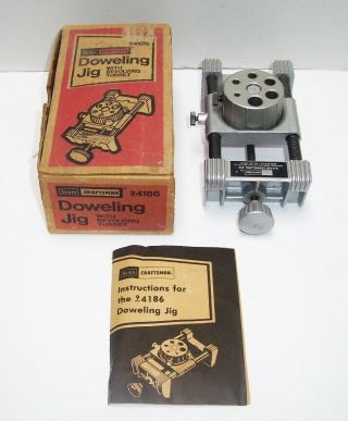 Vintage Craftsman Doweling Jig,  94186,  9 - 4186,  Box & Instructions,  Vgc