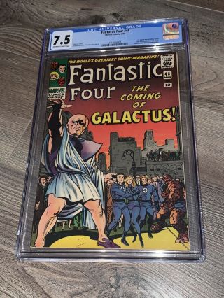 Fantastic Four 48 Cgc 7.  5 Vf - Ow/w Marvel 1966 1st App Silver Surfer & Galactus